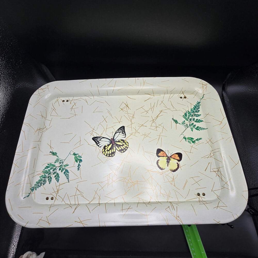 Vintage metal TV tray lap tray Butterfly Designs 1 tray
